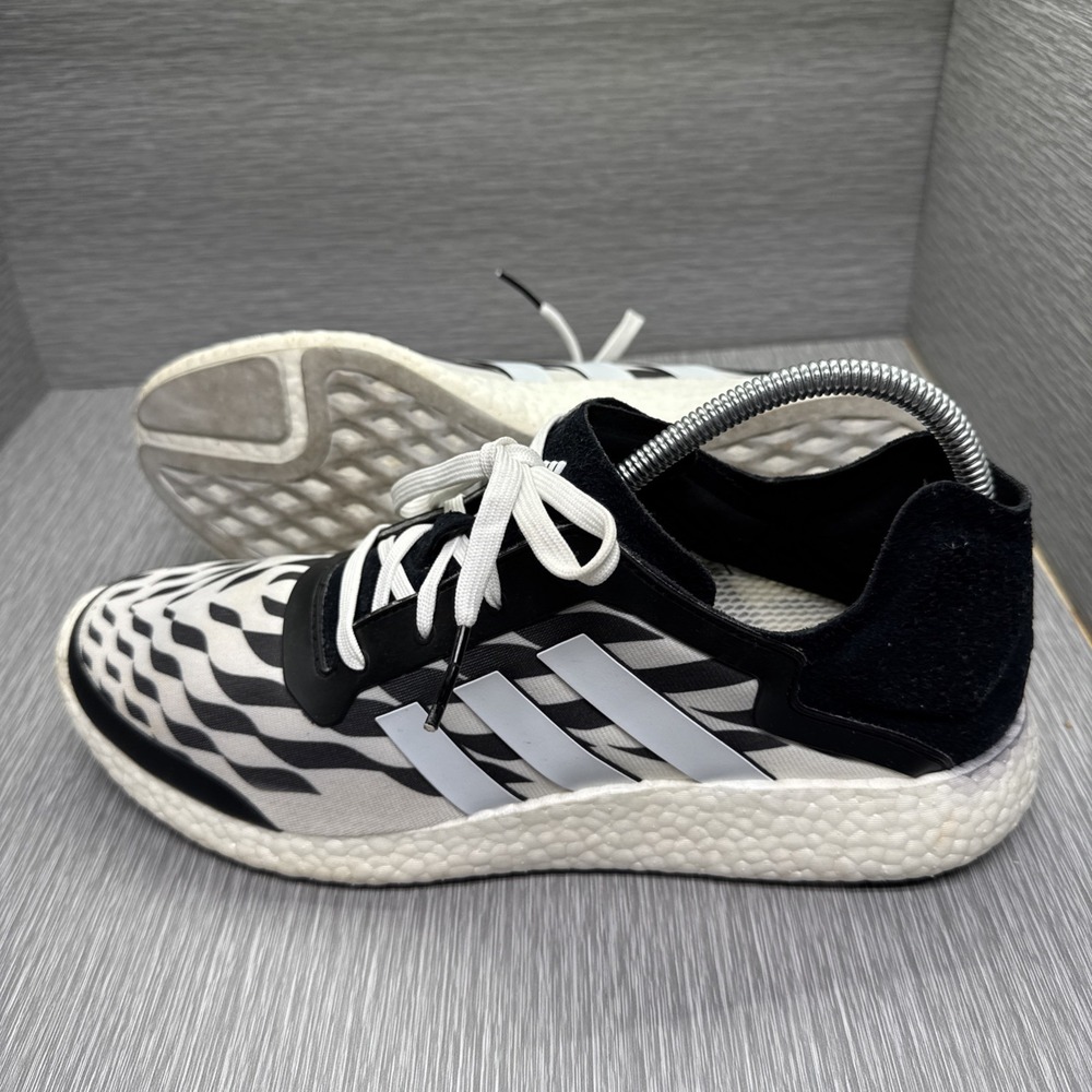 Adidas Ultra Boost ZG Knit Men's 11 Black White Optical‎ Illusion Running Shoes - Picture 2 of 9